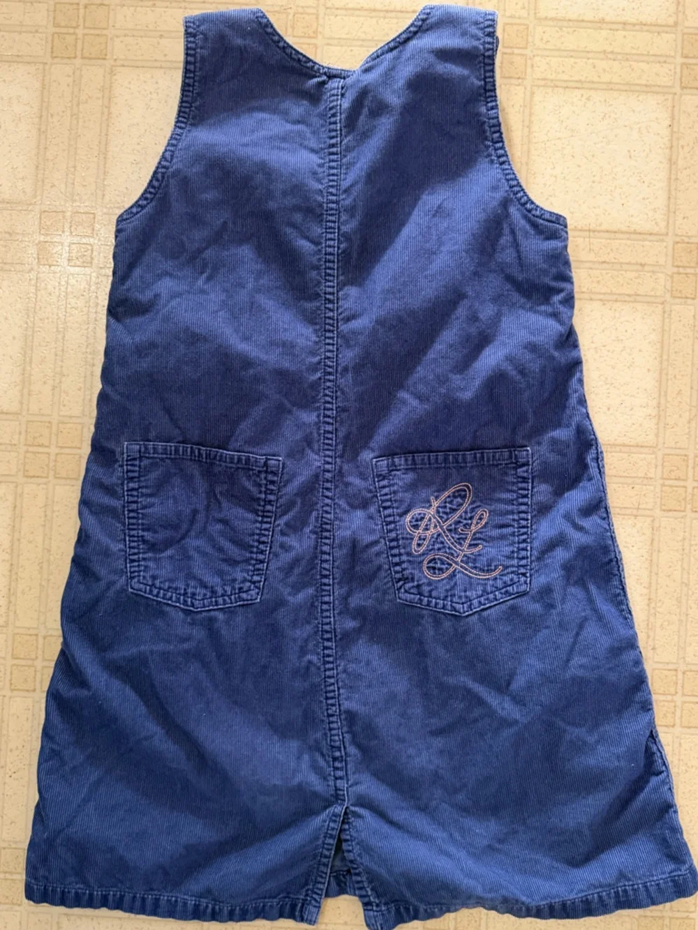 Ralph Lauren Blue Corduroy Pinafore Jumper Dress 6 6X